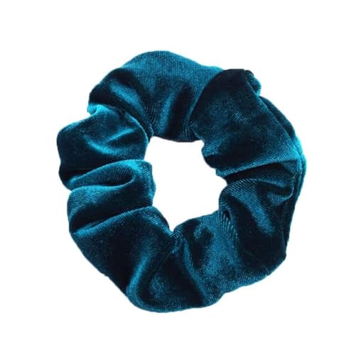 QUVLOTIAZJ 34 Farben Korea Velvet Scrunchies Elastische Haarbänder Einfarbige Kopfbedeckungen Frauen Mädchen Plissee Scrunchie Pferdeschwanz Haarschmuck von QUVLOTIAZJ