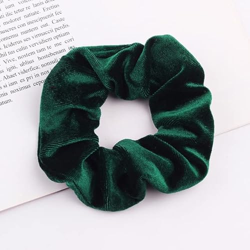 QUVLOTIAZJ 34 Farben Korea Velvet Scrunchies Elastische Haarbänder Einfarbige Kopfbedeckungen Frauen Mädchen Plissee Scrunchie Pferdeschwanz Haarschmuck von QUVLOTIAZJ