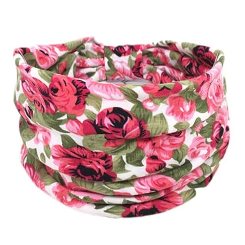 QUVLOTIAZJ Boho Blumendruck Breite Stirnbänder Vintage Knoten Elastischer Turban Headwrap für Frauen Mädchen Baumwolle Weiches Bandana Haarschmuck von QUVLOTIAZJ