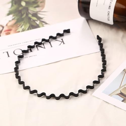 QUVLOTIAZJ Hoop Hair Band Wave Shaped Hairband Face Washing Headdress Unisex Hair Hoop Non Slip Black Metal Spiral Headband Men Women QUVLOTIAZJ Hoop Hair Band Wave Shaped Hairband Face Washing Headdress Unisex Hair Hoop Non Slip Black Metal Spiral Headband Men Women von QUVLOTIAZJ