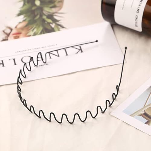 QUVLOTIAZJ Hoop Hair Band Wave Shaped Hairband Face Washing Headdress Unisex Hair Hoop Non Slip Black Metal Spiral Headband Men Women QUVLOTIAZJ Hoop Hair Band Wave Shaped Hairband Face Washing Headdress Unisex Hair Hoop Non Slip Black Metal Spiral Headband Men Women von QUVLOTIAZJ