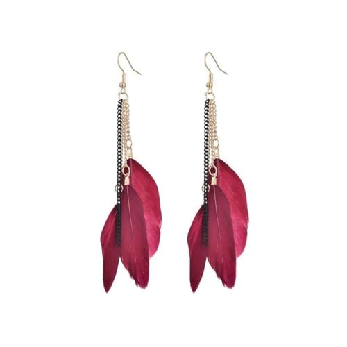 QUXVUIS 2 stücke Ohrringe Feder Böhmische Quaste Lange Ohrring Vintage Display Freizeit Schmuck Accessoires Mode Stilvoll, Rot QUXVUIS 2 stücke Ohrringe Feder Böhmische Quaste Lange Ohrring Vintage Display Freizeit Schmuck Accessoires Mode Stilvoll, Rot von QUXVUIS
