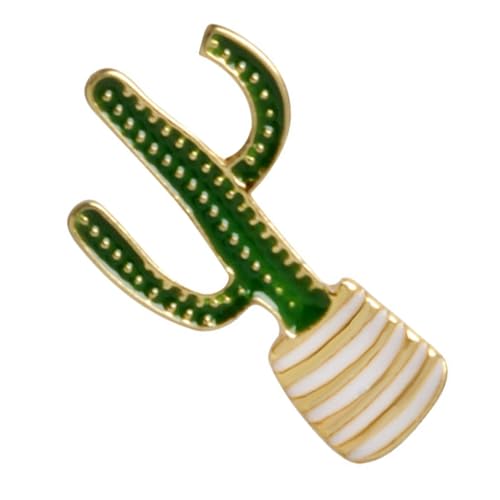 QUXVUIS Broschen Cartoon Kaktus Pflanze Lustige Emaille Anstecknadeln Rückenabzeichen Pullover Clips Mädchen für Kleidung Tasche DIY Handwerk, xz238 von QUXVUIS