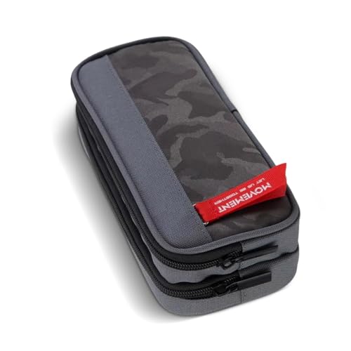 QUXVUIS Federmäppchen wasserdichte Doppelschicht Bleistifte Pencilbox Pen Pouch Supplies Bags Portable Organizer for Lineal Calculator, grau von QUXVUIS