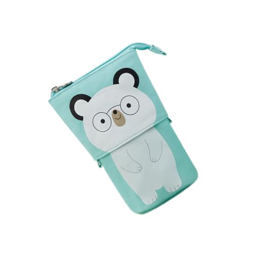 QUXVUIS Federtasche Multifunktionale einziehbare Aufbewahrungsbox Federmäppchen Cartoon Leinwand Stehender Halter Schreibwaren Organizer Tasche Geschenke, Typ 2 von QUXVUIS