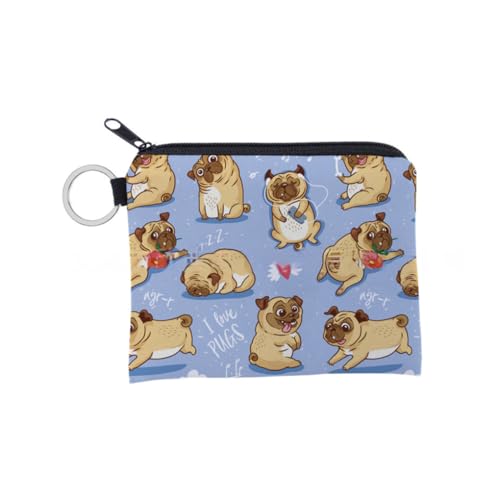 QUXVUIS Geldbörse mit Digitaldruck, niedliche Muster, Mini Geldbörse, Mehrzwecktaschen mit Reißverschluss, Cartoon Stil, Münzen, Geldbörsen von QUXVUIS