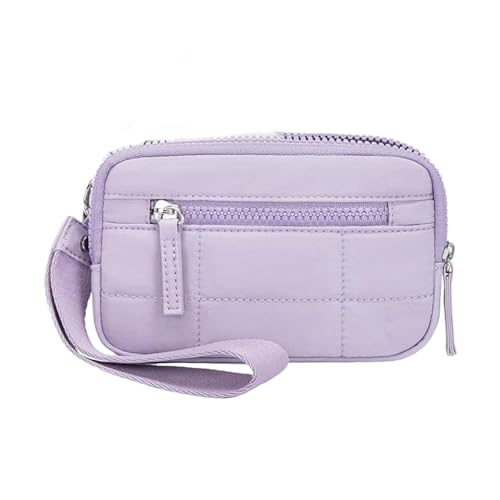 QUXVUIS Iris Geldbörse der 2. Generation mit 3 Reißverschlussfächern für schnellen Zugriff. wasserdichte Nylon Schlüsselanhänger Geldbörse für Damen aus Nylon, C von QUXVUIS