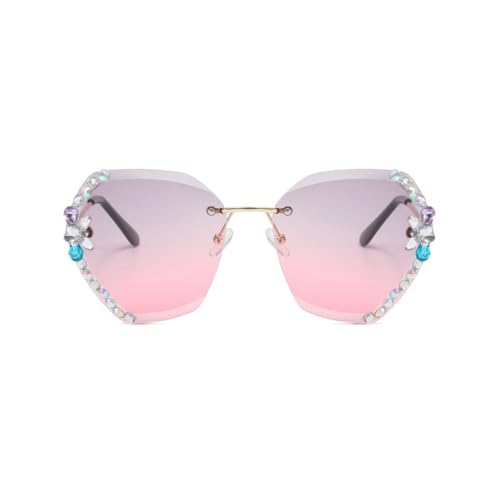 QUXVUIS No Rim Brille Ins Sonnenbrille Sunproof Eyewear Mehrzweck Frauen Oversized Protector Feine Verarbeitung Langlebig, Typ 3 von QUXVUIS