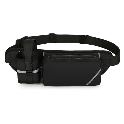 QUXVUIS Oxford Running Pack mit Oxford Stoff Go Running Gürtel Flasche Taille Stoff Hydratationslösung Wasser und Läufer, Schwarz von QUXVUIS