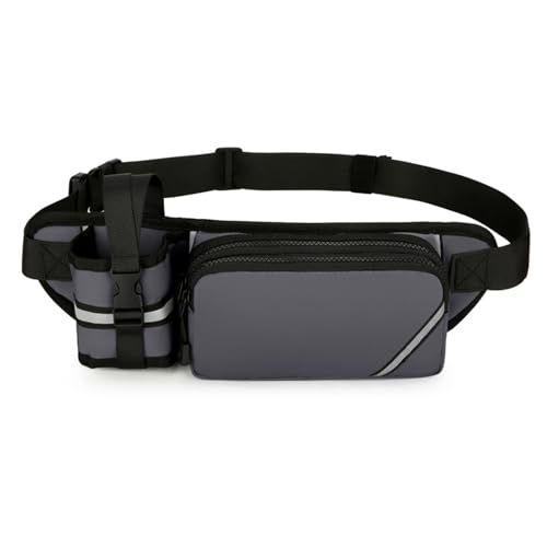 QUXVUIS Oxford Running Pack mit Oxford Stoff Go Running Gürtel Flasche Taille Stoff Hydratationslösung Wasser und Läufer, grau von QUXVUIS
