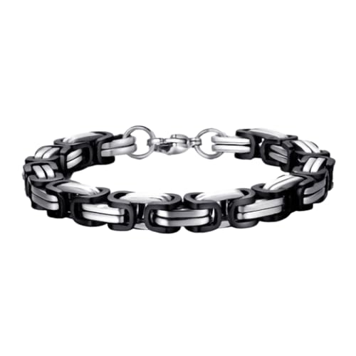 QUXVUIS Panzerkette Statement Halskette mit stilvoller Metallkette. Halsketten zeigen Persönlichkeit und sind einzigartig, Interstitielles Schwarz von QUXVUIS