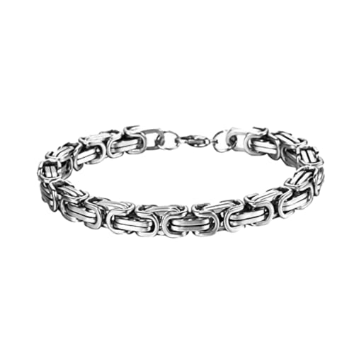 QUXVUIS Panzerkette Statement Halskette mit stilvoller Metallkette. Halsketten zeigen Persönlichkeit und sind einzigartig, Stahlfarbe von QUXVUIS