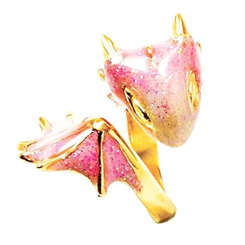 QUXVUIS Süßer offener Ring aus Legierung für Teenager, Ehefrau, Jubiläum, verstellbar, Party, Schmuck, Geschenk, Rosa von QUXVUIS