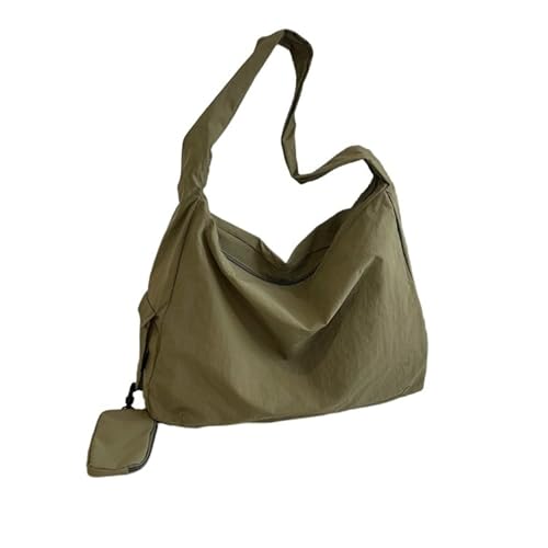 QUYBSGWJ Nylon Casual Soft Sling Bag Umhängetasche mit großer Kapazität für Frauen und Männer,Grün,45 * 15 * 35 cm von QUYBSGWJ