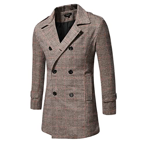 QVNXVO Strickjacke Herren Zweireihiger Jeansmantel für Herren Winter Wollmantel Lang Knöpfen Herbst Wintermantel Warme Trenchcoat Lang Revers Elegante Business Winterjacke QVNXVO Strickjacke Herren Zweireihiger Jeansmantel für Herren Winter Wollmantel Lang Knöpfen Herbst Wintermantel Warme Trenchcoat Lang Revers Elegante Business Winterjacke von QVNXVO