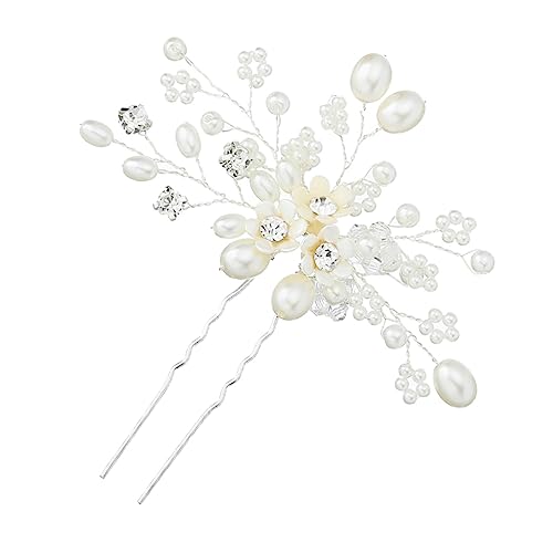 Kopfbedeckung mit Strasssteinen for Damen, Haarspange, Stirnband, 1 Haarnadel, Haarkämme for Damen, Accessoires for die Braut von QWFVHJ