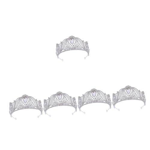 Kopfbedeckungen mit Strasssteinen for Damen, Haarspange, Stirnband mit Strasssteinen, Krone, Haarreif, Braut-Tiara, 5 Stück Kopfbedeckungen mit Strasssteinen for Damen, Haarspange, Stirnband mit Strasssteinen, Krone, Haarreif, Braut-Tiara, 5 Stück von QWFVHJ