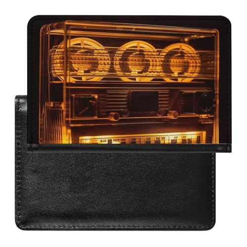 Beleuchtete Audio-Klebeband-Reisepasshülle, sichere Reisebrieftasche, PU-Leder, Kreditkarten, Reisepass, Organizer, Tasche für Damen und Herren, weiß, Einheitsgröße, modern, weiß, Einheitsgröße, von QWJKM