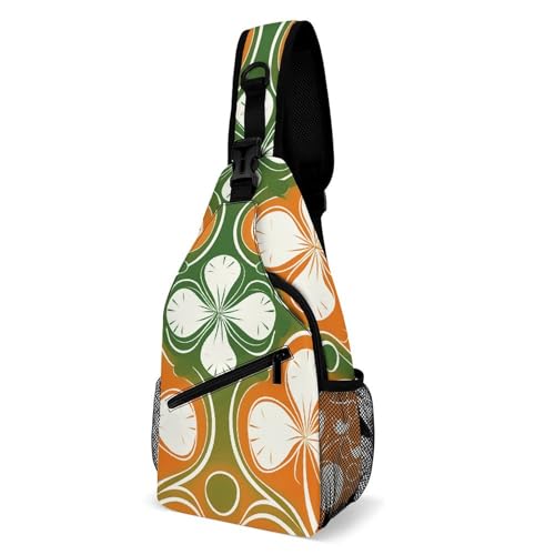 Brusttasche Muster auf orangefarbenem Hintergrund, Umhängetasche für Herren, Umhängetasche, Bauchtaschen für Damen, Schulterrucksack für Reisen, weiß, 20,3 x 10,2 x 38,1 cm, weiß, 8x4x15 Inches Brusttasche Muster auf orangefarbenem Hintergrund, Umhängetasche für Herren, Umhängetasche, Bauchtaschen für Damen, Schulterrucksack für Reisen, weiß, 20,3 x 10,2 x 38,1 cm, weiß, 8x4x15 Inches von QWJKM