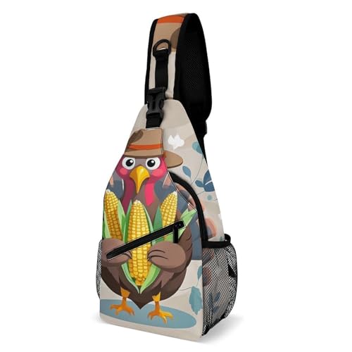 Brusttasche für Herren, Umhängetasche, Bauchtasche für Damen, Sling-Rucksack für Reisen, weiß, 20,3 x 10,2 x 38,1 cm, weiß, 8x4x15 Inches von QWJKM