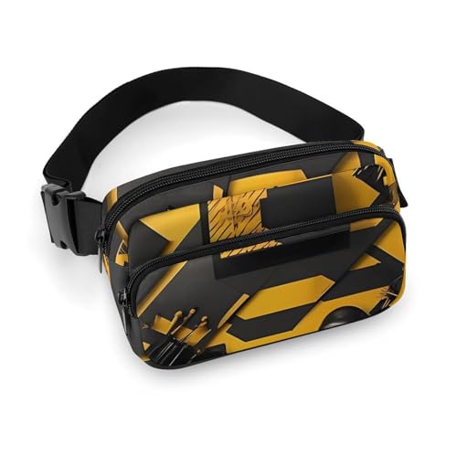 Crossbody-Bauchtasche für Damen und Herren, Sportgürteltasche, große Hüfttasche mit verstellbarem Riemen, modische Hüfttasche für Workout, Laufen, Reisen, weiß, 20 x 13 cm, weiß, 7.9x5.1 Inches von QWJKM