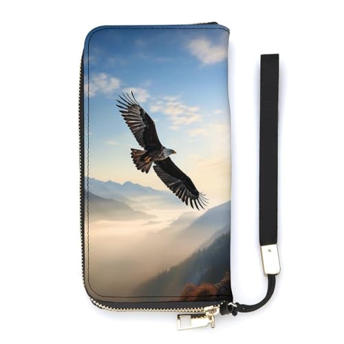 QWJKM Eagle Mountains Ledergeldbörse für Herren und Damen, schmale vertikale Geldbörse, lange Geldbörse mit Reißverschluss, Kartenhalter, Weiß, 20 x 10,5 cm, weiß, 20x10.5cm QWJKM Eagle Mountains Ledergeldbörse für Herren und Damen, schmale vertikale Geldbörse, lange Geldbörse mit Reißverschluss, Kartenhalter, Weiß, 20 x 10,5 cm, weiß, 20x10.5cm von QWJKM