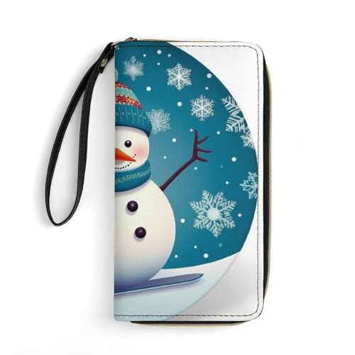 QWJKM Geldbörse für Damen und Herren, schmal, vertikal, mit Reißverschluss, Kartenhalter, Weiß, 19,7 x 10,5 cm, weiß, 19.7x10.5cm von QWJKM