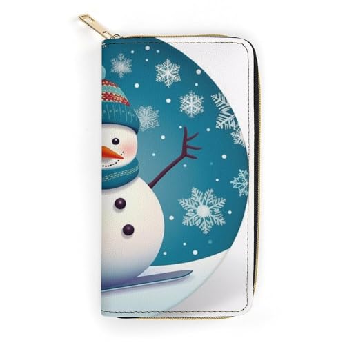 QWJKM Geldbörse für Damen und Herren, schmal, vertikal, mit Reißverschluss, Kartenhalter, Weiß, 19,7 x 10,5 cm, weiß, 19.7x10.5cm von QWJKM