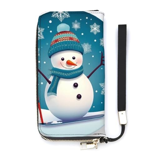 QWJKM Geldbörse für Damen und Herren, schmal, vertikal, mit Reißverschluss, Kartenhalter, Weiß, 20 x 10,5 cm, weiß, 20x10.5cm von QWJKM