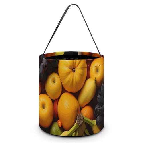 QWJKM Halloween-Taschen für Süßes oder Leckereien, mit Griffen, für viele Früchte, Halloween-Tragetasche, Süßigkeitenbeutel, Halloween-Süßigkeitentüten für Halloween-Party, 20 x 21 cm, Weiß, 20 x 21 von QWJKM