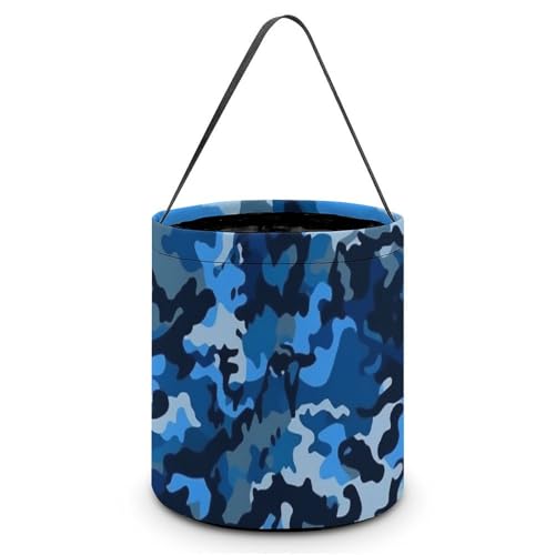 QWJKM Halloween-Taschen mit Griffen, blaues Muster, Halloween-Tragetasche, Süßigkeiteneimer, für Halloween-Party, 20 x 21 cm, Weiß, 20 x 21 cm, weiß, 7.9x8.3 Inches von QWJKM