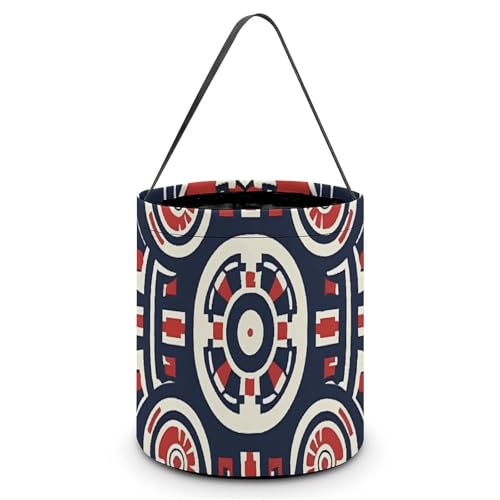 QWJKM Halloween-Taschen mit Griffen, dunkles Muster, Halloween-Tragetasche, Süßigkeiten-Eimer, für Halloween-Party, 20 x 21 cm, Weiß, 20 x 21 cm, weiß, 7.9x8.3 Inches von QWJKM