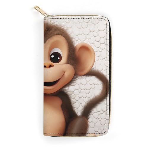 QWJKM Kleine Geldbörse aus Leder für Herren und Damen, schmal, vertikal, lange Geldbörse mit Reißverschluss, Kartenhalter, weiß, 19,7 x 10,5 cm, weiß, 19.7x10.5cm von QWJKM