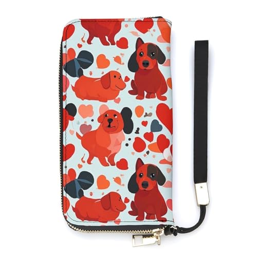 QWJKM Schwarze und rote Geldbörse aus Leder für Männer und Frauen, schmale vertikale Geldbörse, lange Geldbörse mit Reißverschluss, Kartenhalter, weiß, 20 x 10,5 cm, weiß, 20x10.5cm von QWJKM