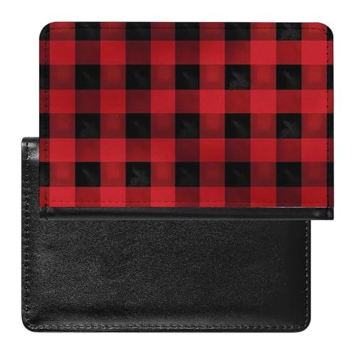 Reisepasshülle, Büffelkaro, kariert, sichere Reisebrieftasche, PU-Leder, Kreditkarten, Reisepass, Organizer, Tasche für Damen und Herren, weiß, Einheitsgröße, modern, weiß, Einheitsgröße, Modern Reisepasshülle, Büffelkaro, kariert, sichere Reisebrieftasche, PU-Leder, Kreditkarten, Reisepass, Organizer, Tasche für Damen und Herren, weiß, Einheitsgröße, modern, weiß, Einheitsgröße, Modern von QWJKM