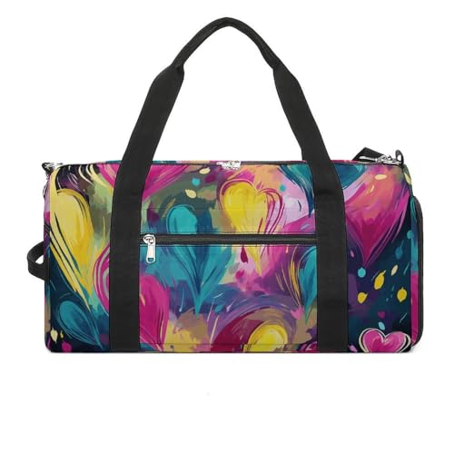 Sporttasche, leicht, Reisetasche, Handgepäcktasche, Wochenendtasche für Damen und Herren, Weiß, Einheitsgröße, weiß, Einheitsgröße von QWJKM