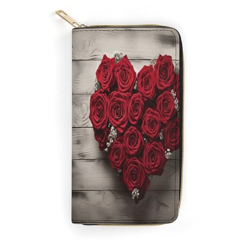 QWNMD Ledergeldbörsen für Damen, geformte Rosen, bedruckt, Geldbörse, Kartenhalter mit Reißverschluss, Leder-Clutch, geformte Rosen, 19,8 x 10,4 x 3,6 cm, modern, Geformte Rosen, 7.8 x 4.1 x 1.4 QWNMD Ledergeldbörsen für Damen, geformte Rosen, bedruckt, Geldbörse, Kartenhalter mit Reißverschluss, Leder-Clutch, geformte Rosen, 19,8 x 10,4 x 3,6 cm, modern, Geformte Rosen, 7.8 x 4.1 x 1.4 von QWNMD