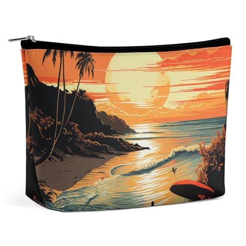 QWNMD Make-up-Tasche, Kosmetiktasche, Lippenstift-Beutel, Reißverschluss, originelles Poster für endlosen Sommer, bedruckter Organizer, tragbarer Kulturbeutel, Zubehör, Original-Poster für endlosen QWNMD Make-up-Tasche, Kosmetiktasche, Lippenstift-Beutel, Reißverschluss, originelles Poster für endlosen Sommer, bedruckter Organizer, tragbarer Kulturbeutel, Zubehör, Original-Poster für endlosen von QWNMD