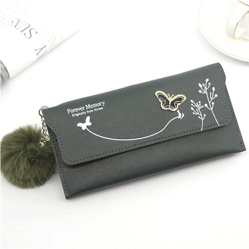 QWPYDXN Neu Große Kapazität Geldbörse Damen Vintage Design Leder Kompakte Größe Retro Mini Tragbare Mode Niedliche Geldbörsen Geschenk Portemonnaie von QWPYDXN