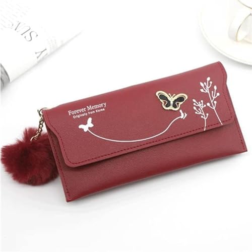 QWPYDXN Neu Große Kapazität Geldbörse Damen Vintage Design Leder Kompakte Größe Retro Mini Tragbare Mode Niedliche Geldbörsen Geschenk Portemonnaie von QWPYDXN