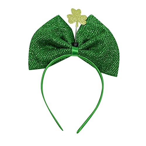 1 PCS St. Patricks Day Grünes Stirnband Shamrocks Clovers Head Boppers Leprechaun Top Hat 1PCS Haarspangen Aufbewahrung von QWUVEDS