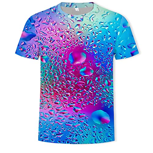 3D-gedruckte Coole T-Shirts für Herren, Sommer, lässige Neuheit mit Rundhalsausschnitt und kurzen Ärmeln Shirt Ohne Arm Herren von QWUVEDS