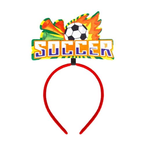 Europameisterschaft Fans Prop Fußball Haarnadel Dekoration Stirnband für Erwachsene Kinder Schweißband Kinder Stirn (Gold, One Size) von QWUVEDS