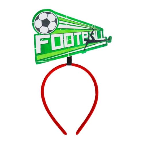Europameisterschaft Fans Prop Fußball Haarnadel Dekoration Stirnband für Erwachsene Kinder Schweißband Kinder Stirn (Green, One Size) von QWUVEDS