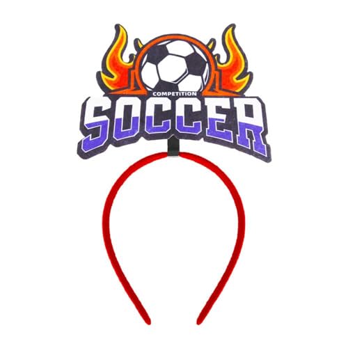 Europameisterschaft Fans Prop Fußball Haarnadel Dekoration Stirnband für Erwachsene Kinder Schweißband Kinder Stirn (Red, One Size) von QWUVEDS