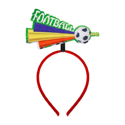 Europameisterschaft Fans Prop Fußball Haarnadel Dekoration Stirnband für Erwachsene Kinder Schweißband Kinder Stirn (Watermelon Red, One Size) von QWUVEDS