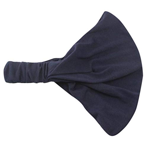 Frauen bequem für Männer Bandana japanische leichte Headbands Tennisschläger Hülle (Navy, One Size) von QWUVEDS