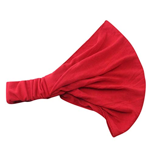 Frauen bequem für Männer Bandana japanische leichte Headbands Tennisschläger Hülle (Red, One Size) von QWUVEDS