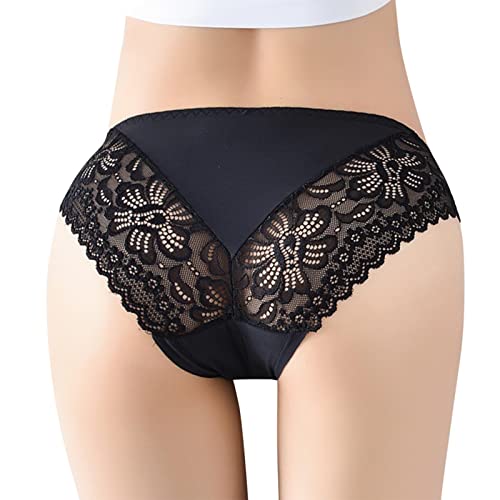 Frauen-reizvolle Feste Unterhose-Bogen-Schlüpfer-niedrige Taillen-Spitze-Slip-Unterwäsche Ammann Unterwäsche Herren Slip Damen Sexy Schwarz Slip Damen Spitze Sexy Bauchwegslips Mit Spitze Slip Damen von QWUVEDS