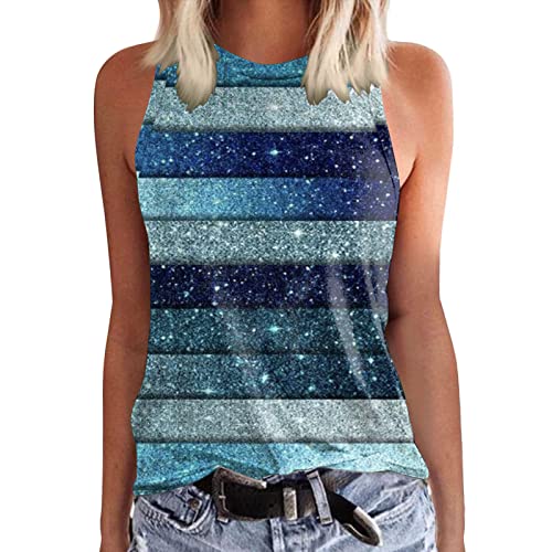 Grafik-Tanktops für Damen, Sommer, locker, ärmellos, Mode, Bedruckt, Rundhals-T-Shirts Top Schwarz Sexy T Shirt Damen Kurzarm Mit Druck Damen T-Shirt Locker Personalshop Lashirt Damen Ärmellos von QWUVEDS